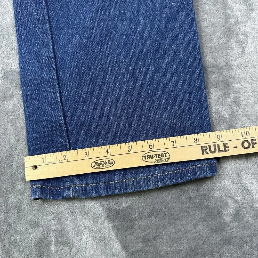 Wrangler Cowboy Cut Jeans Mens 35x30 Blue Dark Wash Slim Straight Denim 936PWD